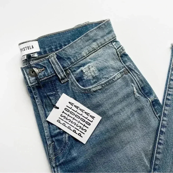 Pistola Nico High Rise Mom Fit Jeans in Bluegrass Wash Size 27 NWT - Picture 5 of 9